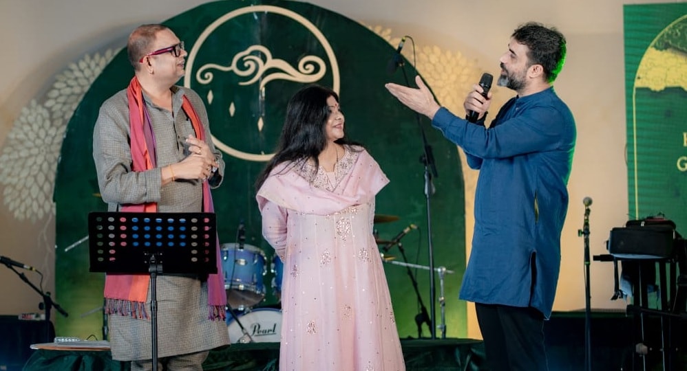 Yatindra Mishra and Malini Awasthi with Minhal Hasan of Excurators Events Yatindra Mishra and Malini Awasthi with Minhal Hasan of Excurators Events