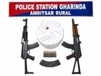 A case has been registered under Sections 21, 23 and 29 of the NDPS Act and Section 25 of the Arms Act at the Gharinda police station in Amritsar Rural. (HT File)