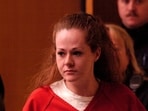 A picture taken on December 4, 2007 shows death row inmate Christa Pike entering a Knox County Criminal Court in Knoxville, Tennessee.