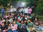Hostel inmates gheraoed the vice-chancellor’s office, alleging that despite written complaints on Sept 19, no action was taken and an insect was found again in food on Wednesday. (Sourced)