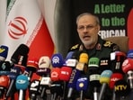 IRGC spokesperson Hossein Mohebbi speaks during a press conference in Tehran, Iran, September 29, 2026. 
