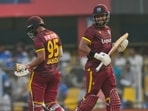Shai Hope and Amir Jangoo are moving West Indies towards a big total.