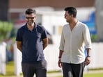 Former cricketers Pragyan Ojha and Rudra Pratap Singh on day three of the Duleep Trophy Semi-final 1 cricket match between Central Zone and East Zone, at BCCI Centre of Excellence (CoE) grounds Former cricketers Pragyan Ojha and Rudra Pratap Singh on day three of the Duleep Trophy Semi-final 1 cricket match between Central Zone and East Zone, at BCCI Centre of Excellence (CoE) grounds