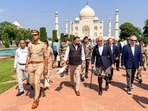United States House Foreign Affairs Committee Chairman Brian Mast during a visit to the Taj Mahal, in Agra, Sept. 29, 2026. (PTI Photo) 