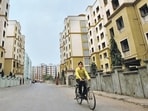 Pratiksha Nagar spans approximately 25 hectares and has 216 buildings comprising about 10,000 residential units. (HIndustan Times)