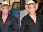 Salman Khan posed for paparazzi.