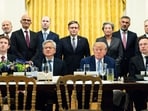 Hours after hosting nearly two dozen Silicon Valley leaders at the White House for lunch to discuss AI risks, Donald Trump signed an executive order on Tuesday requiring US federal government agencies to refer to the technology as “Super Intelligence” and “SI” in all official communications.