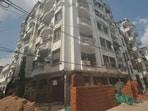The building, SA Apartment in Ch Barood Khana, came under the spotlight on Monday after a pillar developed cracks, leaving the structure at risk and forcing 25 families to move out. (File Photo)