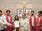 The move is aimed at pressing for the implementation of promises made by ABVP for the 2026–27 DUSU elections. (HT photo sourced)