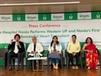 The transplant was the first such procedure in Noida, according to the hospital. (HT Photos)