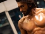 Ranveer Singh posted a shirtless picture on Instagram. 