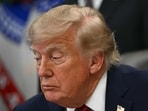 US President Donald Trump looks on during an announcemnt in the Oval Office of the White House in Washington, DC, on September 30.