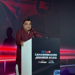Nitin Gadkari speaks at the HT Auto Leaderboard Awards 2026.