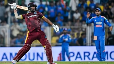 Amir Jangoo stayed in the middle and ensured that West Indies posted a massive total of 405. (ANI Pic Service) Amir Jangoo stayed in the middle and ensured that West Indies posted a massive total of 405. (ANI Pic Service)