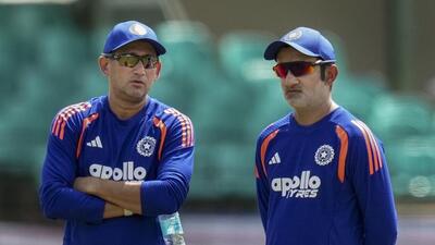 Colombo: India's Coach Gautam Gambhir, right, with Chief Selector Ajit Agarkar, left, during a training session ahead of second Test cricket match between India and Sri Lanka, in Galle, Sri Lanka, Friday, Aug. 21, 2026. (PTI Photo/Shailendra Bhojak)(PTI08_21_2026_000187B) (PTI) Colombo: India's Coach Gautam Gambhir, right, with Chief Selector Ajit Agarkar, left, during a training session ahead of second Test cricket match between India and Sri Lanka, in Galle, Sri Lanka, Friday, Aug. 21, 2026. (PTI Photo/Shailendra Bhojak)(PTI08_21_2026_000187B) (PTI)