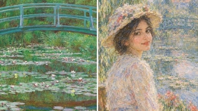 One of these paintings is created using AI. Can you guess which one? (Screengrab)