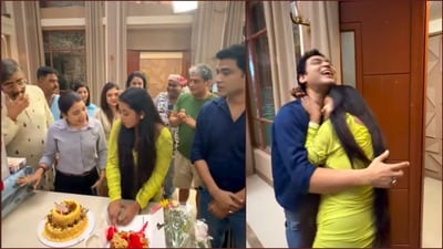 জোয়ার ভাঁটা-র সেটে শ্রুতির বার্থ ডে সেলিব্রেশন।