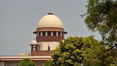 Solicitor general Tushar Mehta, who appeared for the state government, mentioned the matter before Chief Justice of India Surya Kant, pressing for an expedited hearing of the state’s appeal against the high court’s September 29 order. (Amal KS/HT PHOTO) Solicitor general Tushar Mehta, who appeared for the state government, mentioned the matter before Chief Justice of India Surya Kant, pressing for an expedited hearing of the state’s appeal against the high court’s September 29 order. (Amal KS/HT PHOTO)