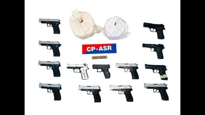 The DGP said preliminary investigation revealed that the arrested accused are involved in supplying illegal weapons and narcotics in the region. (HT) The DGP said preliminary investigation revealed that the arrested accused are involved in supplying illegal weapons and narcotics in the region. (HT)