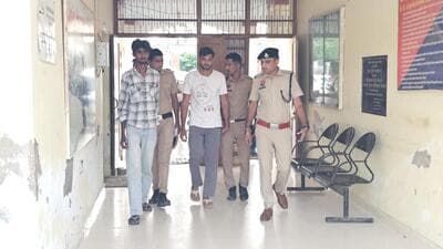 The arrested accused. (HT Photo) The arrested accused. (HT Photo)
