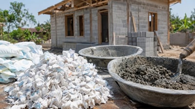 A study suggests recycled diapers could help build low-cost housing in Indonesia. (Ai-generated/ ChatGPT) A study suggests recycled diapers could help build low-cost housing in Indonesia. (Ai-generated/ ChatGPT)