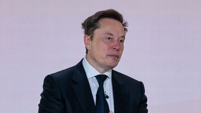 Elon Musk, CEO of Tesla and SpaceX and owner of X, formerly known as Twitter, speaks during National Design Studio's launch event for America.gov, a new AI-powered government website, at the Mellon Auditorium in Washington, D.C September 29. (REUTERS)