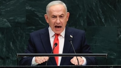 Israeli media had reported that Saudi officials were present at a wider meeting held after Netanyahu's talks with the UAE president. (AFP)