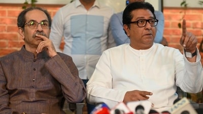 Maharashtra Nav Nirman Sena (MNS) chief Raj Thackeray and Shiv Sena (UBT) Chief Uddhav Thackeray announced a joint protest against Chief Election Commissioner Gyanesh Kumar and the Special Intensive Revision (SIR). (Raju Shinde/HT Photo) Maharashtra Nav Nirman Sena (MNS) chief Raj Thackeray and Shiv Sena (UBT) Chief Uddhav Thackeray announced a joint protest against Chief Election Commissioner Gyanesh Kumar and the Special Intensive Revision (SIR). (Raju Shinde/HT Photo)
