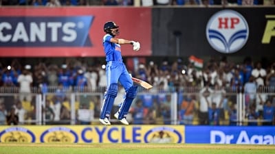 Shubman Gill continued after the dismissal of Rohit Sharma and scored 223* and ensured that India won the match by 8 wickets. (ANI Pic Service) Shubman Gill continued after the dismissal of Rohit Sharma and scored 223* and ensured that India won the match by 8 wickets. (ANI Pic Service)