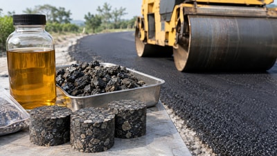 Research indicates waste cooking oil can enhance asphalt mixtures by softening stiff binders, improving durability and incorporation of recycled materials, though optimal amounts are essential for balancing performance. (AI-generated/ChatGPT)