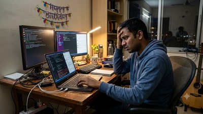 The techie said that he is now preparing for interviews while also working on a personal project. (Representational image generated using AI) The techie said that he is now preparing for interviews while also working on a personal project. (Representational image generated using AI)