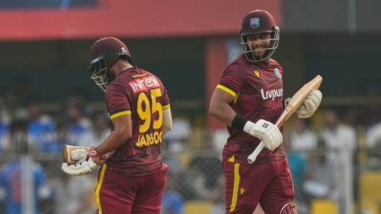 Shai Hope and Amir Jangoo are moving West Indies towards a big total.