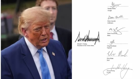 Trump directed US government agencies to use “super intelligence” or “SI” instead of “artificial intelligence” or “AI” in official communications. (Reuters/DonaldTrump/Truth Social)
