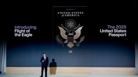 Marco Rubio, US secretary of state, during the launch of America.gov in Washington, DC, US, on Tuesday, Sept. 29, 2026. The new website is designed to help Americans access federal information and resources currently spread among numerous agencies. Photographer: Daniel Heuer/Bloomberg