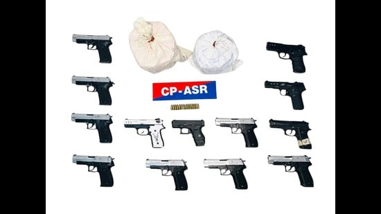 The DGP said preliminary investigation revealed that the arrested accused are involved in supplying illegal weapons and narcotics in the region. (HT)