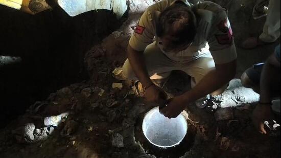 The three-year-old fell into the 12-inch-wide, 250-foot-deep borewell at Sihi on Sunday after slipping from a tractor loader bucket. (HT)