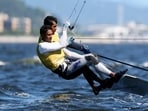 India's Prince Kurisinkal Noble and Manu Francis in action during the Men's Skiff Opening Series in sailing the Aichi-Nagoya 2026 at Gamagori, Japan. (REUTERS)