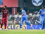 India's Rohit Sharma and skipper Shubman Gill during the 2nd ODI against West Indies at Barsapara Cricket Stadium, in Guwahati on Wednesday. (ANI)