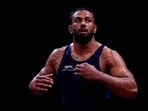 Nitesh Siwach wins silver in 97kg Greco-Roman wrestling.