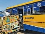 The impact severely damaged the conductor’s side of the bus, killing him on the spot. (HT Photo)