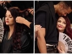 Aishwarya Rai gets ready for the L'Oreal Paris Fashion Week runway. 