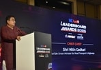 Union minister for road transport and highways Nitin Gadkari at the HT Auto Leaderboard Awards and Summit 2026.