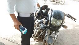 Motorcycle with 126 pending fines amounting to ₹10.3 lakh impounded in Gurugram Motorcycle with 126 pending fines amounting to ₹10.3 lakh impounded in Gurugram