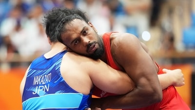 The 97kg wrestler lost 0-4 to Japan's Yuri Nakazato (AP Photo/Lee Jin-man) The 97kg wrestler lost 0-4 to Japan's Yuri Nakazato (AP Photo/Lee Jin-man)