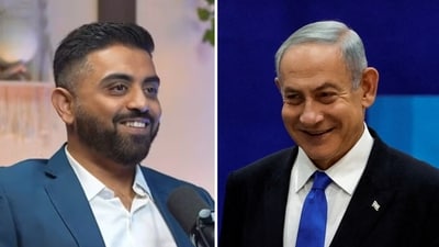 Israel's Prime Minister Benjamin Netanyahu paid tribute to Indian pilot Smit Machchar. (HT/Reuters)