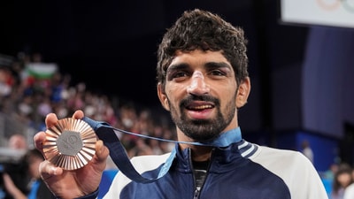 Paris: Bronze medalist India's Aman Sehrawat (PTI)