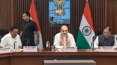 Union home minister Amit Shah chaired a meeting on Thursday to resolve the long-pending Mahanadi water dispute between Chhattisgarh and Odisha. (Handout) Union home minister Amit Shah chaired a meeting on Thursday to resolve the long-pending Mahanadi water dispute between Chhattisgarh and Odisha. (Handout)