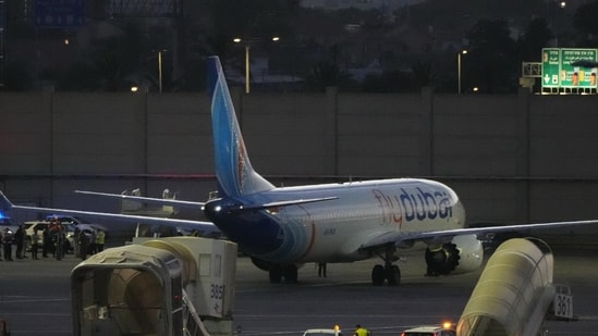 A FlyDubai aircraft carrying Israelis who experienced an emergency landing in Saudi Arabia.