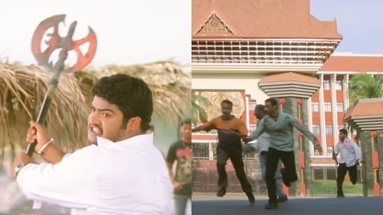 Jr NTR played the lead in SS Rajamouli's 2003 hit film Simhadri.