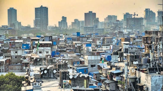 Mumbai, India - November 13, 2024: A view of the Behrampada Slums, Bandra East in Mumbai, India, on Wednesday, November 13, 2024. (Photo by Satish Bate/ Hindustan Times) (Hindustan Times)